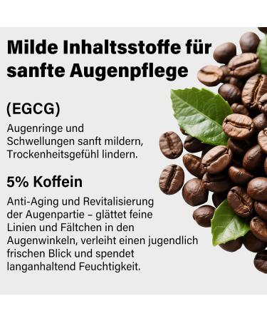 La solution la caf ine 5 % + EGCG r duit l'apparence de la pigmentation du contour des yeux et du gonflement s rum sous les yeux (30 ml) de caf ine pour le s rum hydratant pour le visage - Buy Online on GoSupps.com