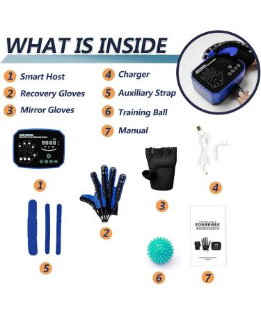 Rehabilitation Robot Gloves Both Hand Stroke Hemiplegia Finger Training Device Finger Orthosis for Long-Term Relief of Hand Dysfunction(Size:L Size Color:Blue-Left) L size blue-left - Buy Online on GoSupps.com