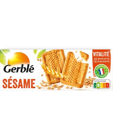 Gerbl Vitality Sesame Biscuits Light in sugars Without palm oil 4 Pouches of 5 - 20 cookies 230 g