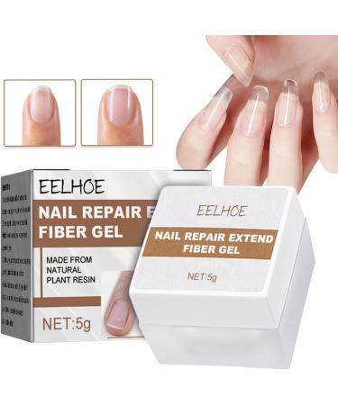 Nail Repair Gel - Lengthening Strengthening Clear Nail Gel Fingernail Repair 5g | Nail Repair Fiber Gel Fingernail Accessories For Adults Teens Teenagers Fanelod - Buy Online on GoSupps.com