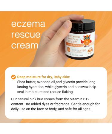 Serawise Eczema Rescue Cream by Dr. Ana Maria Temple | Featuring Colloidal Oatmeal, Vitamin B12 & St. John s Wort | Safe for All Ages | Fragrance Free | 4 oz - Buy Online on GoSupps.com