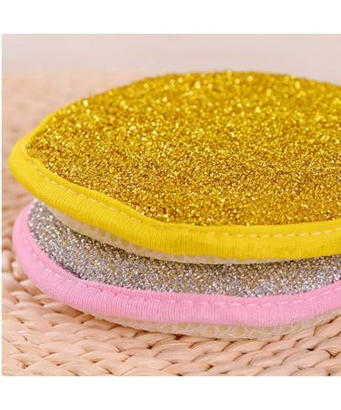 10pcs Dish Sponges Double Side Round Shape Metallic Scrub Sponge Scouring Pads Kitchen Cleaner Tool(Random Color) - Buy Online on GoSupps.com