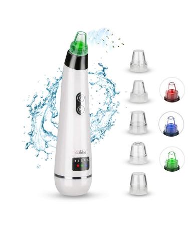 Blackhead Remover Vacuum Pore Cleaner - Acne Comedone Extractor Whitehead Tool Exfoliating Machine Removal Beauty IPL with 5 Adjustable Suction Power and 5 Replacement Probes LED USB Rechargeable