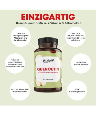 High-Quality Quercetin 180 Capsules - Vegan with Vitamin C & Bromelain | Pack of 2 | Fast International Shipping - Buy Online on GoSupps.com