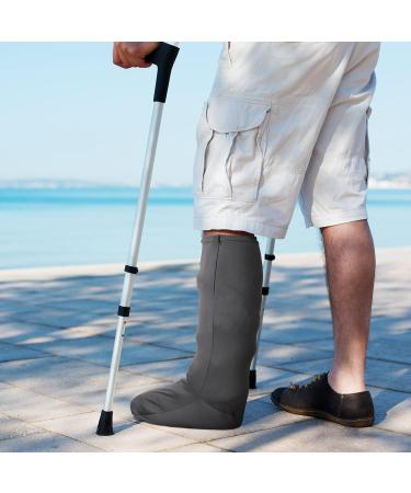 2 Pcs Leg Cast Cover Medium Short Cast Sock for Below The Knee Leg Cast - Black Gray | Men Women - Buy Online on GoSupps.com