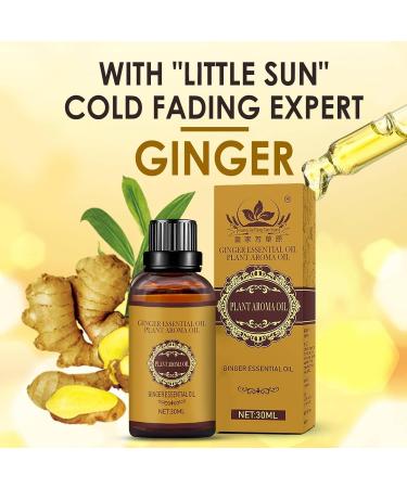 Buy Premium Ginger Oil for Lymphatic Drainage - 30ml Massage Oil | Essential Spa Oil for Relaxation - Buy Online on GoSupps.com