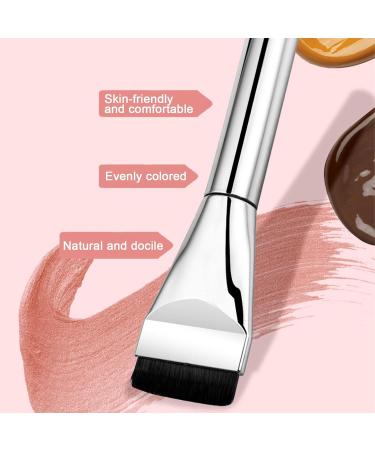 Make Up Brush - Foundation Flat Top - Perfect for Blending Liquid Cream Powder Cosmetics Applicator | Foundation Makeup Brush for Business Trip Home Dormitory and Travel - Buy Online on GoSupps.com