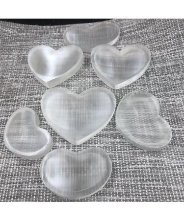 AtkitS Natural Selenite Bowl White Gypsum Heart Moon Minerals Seven Decor Crafts Ornaments Gem 1pc (Size : 90-100g) - Buy Online on GoSupps.com