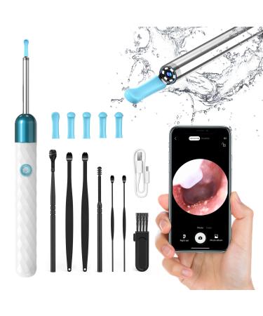 Ear Wax Removal Kit Hpavxlr 1080P Wireless Ear Remover with Camera 3.5mm Ear Endoscope WiFi Otoscope with App Control 6 Visible LEDs IP67 Waterproof Suitable for iOS Android Adults Kids Pets X3-w