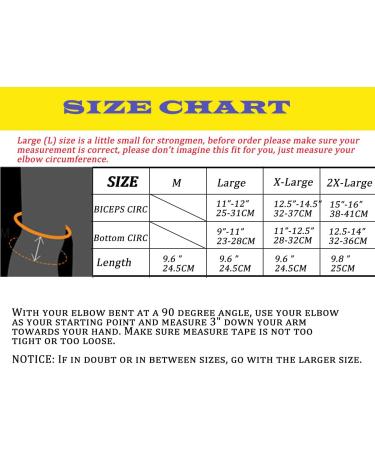 Adjustable Elbow Sleeve 2X-Large (1 Pair) - Strong Compression Support for Powerlifting & Weightlifting - Buy Online on GoSupps.com