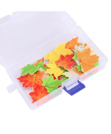 Pack of 110 Edible Maple Leaf Cupcake Toppers Maple Leaf Cake Decoration Cupcake Toppers Autumn Leaves Muffin Decoration for Thanksgiving Baby Shower Kids Birthday Party Cake Decorations 110pcs Multi Colour