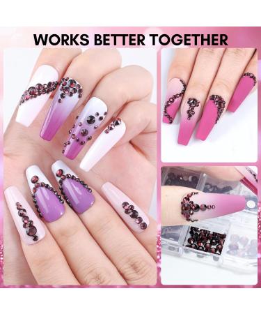 Makartt Dark Purple Rhinestone Nail Gems for DIY Crafts and Makeup - Buy Online on GoSupps.com