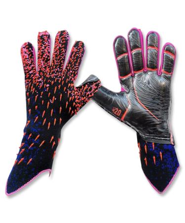 Olyspm goalkeeper gloves children goalkeeper gloves men offers excellent protection with abrasion festivals non -slip and wrist -protecting properties size 6/7/8/10 7 red