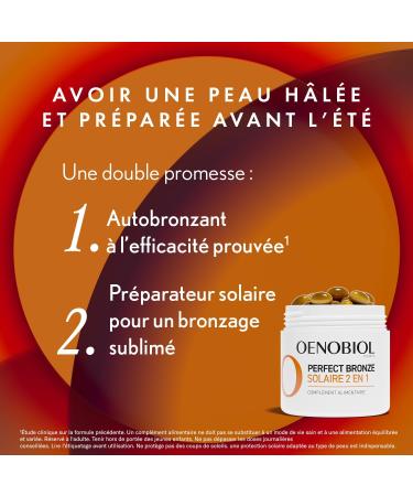 Oenobiol - Perfect Bronze Solaire 2-in-1 - Self-tanner and Sun Preparer - Proven Effectiveness from 1 Month - 2 Month Program - 2x30 Capsules - Buy Online on GoSupps.com