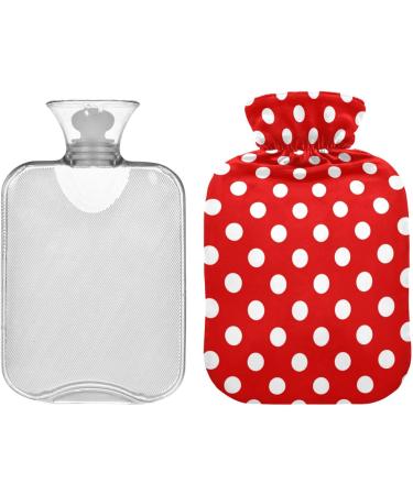Red Hot Water Bottle with Dotted Cover | Pain Relief Heat Pack for Headache & Back Pain | 1L International Shipping - Buy Online on GoSupps.com
