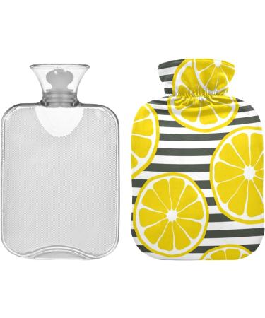 Hot Water Bottle with Cover - Lemon 2L Bag for Pain Relief Sore Muscles & Arthritis - Buy Online on GoSupps.com