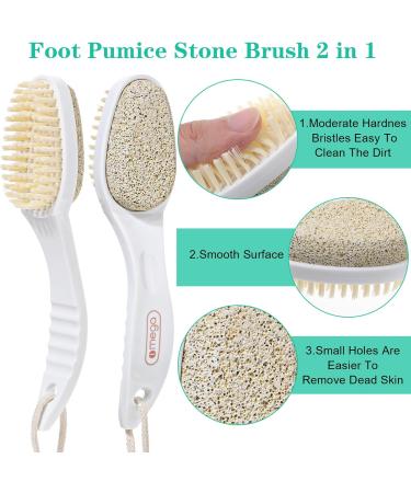 Buy 2 in 1 Foot Pumice Stone Brush - Exfoliator & Scrubber for Dead Skin & Callus Remover | International Shipping Available - Buy Online on GoSupps.com