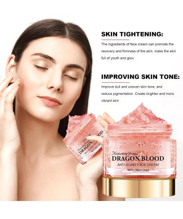 Dragon Blood Anti Wrinkle Face Cream for Women Dragon Blood Night face moisturiser for Firming Anti Aging Retinol Face Cream Hydrating Dragon Blood Face Cream for Dry Skin Nourishing & Soft Skin - Buy Online on GoSupps.com