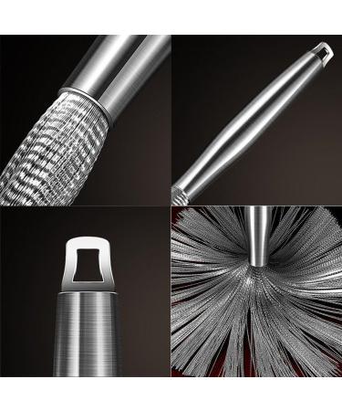 Stainless Steel Wire Pot Brush Pot Scrubber Brush with Long Handle Dishwashing Brush Household Cleaning Tool for Kitchen - Buy Online on GoSupps.com