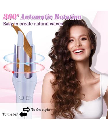 Curling Iron Automatic Hair Curler 1.25 Inch Curly Hair Machine with 4 Temperatures with 4 Temps Curling Machine Pink - Buy Online on GoSupps.com