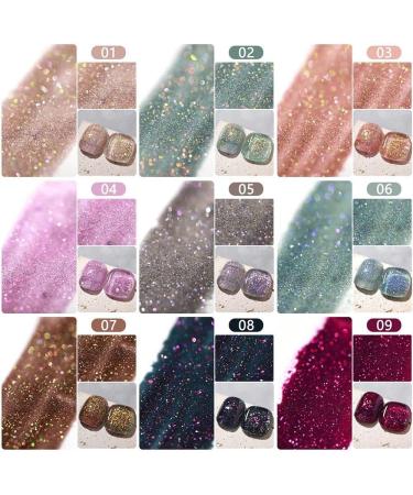 15ML DIY Nail Varnish Shiny Diamond Gel Manicure Gel Nail Polish Glitter Nail Gel Sequins Gel Nail Nail Phototherapy Gel - (Color: 7) - Buy Online on GoSupps.com