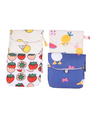 Sewoart 4 pieces women bands storage bag diaper bag Small storage bag pad bag pocket tampon holder portable ladies tie bags travel menstrual bonds bag