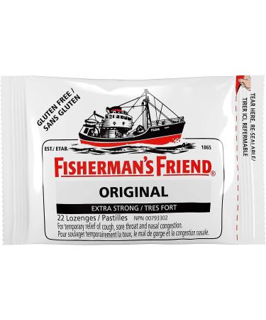 Fisherman's Friend Original Extra Strong Lozenges - Temporary Relief of Cough Sore Throat & Nasal Congestion (8) - Buy Online on GoSupps.com