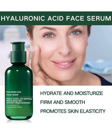 Hyaluronic Acid Facial Serum Hyaluronic Acid Serum Anti Wrinkle Serum Dark Spot Remover for Face Hyaluronic Acid Face Serum for Women Face Moisturiser Skin Tightening Hydrating Plump Skin - Buy Online on GoSupps.com