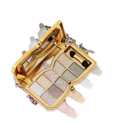 NVLEPTAP 10 Colors Glitter Shimmer Eyeshadow Palette Sparkle Eye Shadow Palette Makeup Gold Eyeshadow Palette Highly Pigmented Diamond Eye Glitter Makeup