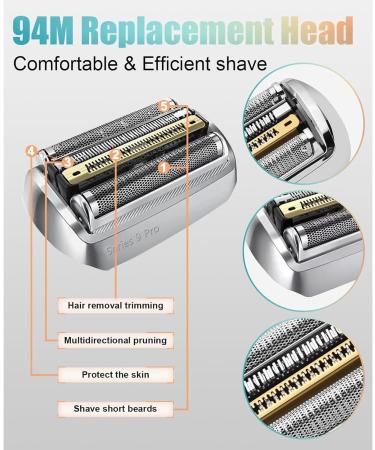 94m Replacement Shaver Head for Braun 9 Series - Compatible with 9477cc 9330s 9465cc 9460cc 9419s 9390cc 9385cc - Buy Online on GoSupps.com