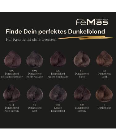 Femmas Dark Blonde Gold 6.3 Hair Color | Professional Cream with Argan Oil & Keratin | Permanent Tint for Radiant Results | 100ml - Buy Online on GoSupps.com