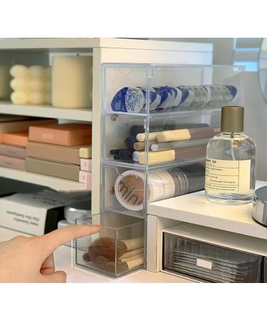 A Versatile Transparent Cosmetic Display Box with Four compartments for Lip Gloss Eye Shadow Nail Polish and Jewellery Four-compartmentdailydisposablecontactsstoragebox - Buy Online on GoSupps.com