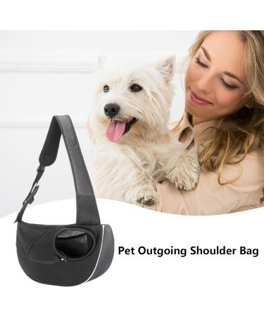 Shop Adjustable Cat Sling Carrier & Dog Cloth - Soft Washable Breathable Bag for Puppies & Small Dogs | Neflum L Black Mesh - Buy Online on GoSupps.com