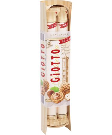 Giotto-hazelnut biscuit specialty according to the original Italian recipe-waffle shell milk-hazelnut-cream filling and coating made of hazelnut piece-4 bars of 38.7 g 38.7g (4 pack)