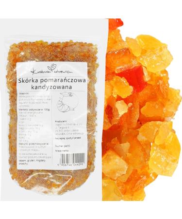Kuchnia Zdrowia Candied orange peel cubes - No preservatives - No unnecessary additives - Kuchnia Zdrowia - Sealed packaging with zip - Doypack: (500g)