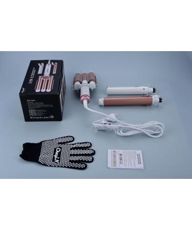 CCKeyin 3-in-1 Curling Iron Set | Ceramic Wave Iron with 3 Barrels for Large Curls | Multifunctional Hair Styling Tool - Buy Online on GoSupps.com