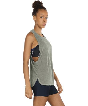 Icyzone Workout Tank Tops for Women - Pack of 3 Running Muscle Tank Sport Gym Yoga Athletic Shirts in Black/White/Grey - Size Medium - Buy Online on GoSupps.com
