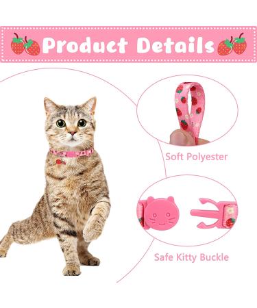 VKPETFR Breakaway Cat Collars with Bell & Cute Pendants - 3 Pack Adjustable Safety Kitten Collars - Ideal Decoration for Girl Boy Cats, Puppies, and Small Pets - Buy Online on GoSupps.com