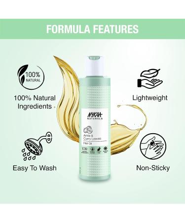 Nykaa Naturals Amla & Curry Leaves Hair Oil - Prevents Hair Loss, Strengthens Roots - 100% Natural, Sulphate Free - 200ml - Buy Online on GoSupps.com