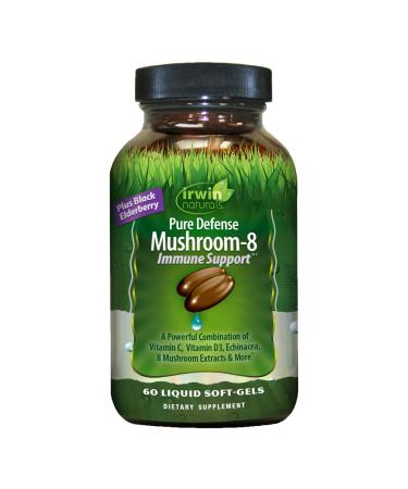 Irwin Naturals Pure Defense Mushroom-8 Immune Support 60 Liquid Soft-Gels