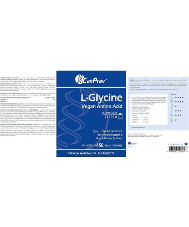 CanPrev L-Glycine Vegan Amino Acid | 450g Powder l Essential For Effective Athletic Recovery l Pure L-Glycine l Help Relax Brain Activity - Buy Online on GoSupps.com
