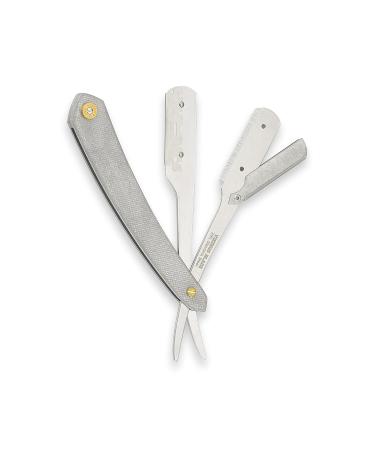 VIKINGS BLADE Single Edge Straight Razor with 50 Swedish Steel Blades | Classic Barber Shavette - Eco-Friendly & Reusable - Buy Online on GoSupps.com