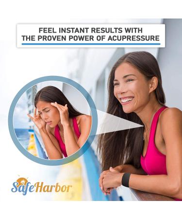 SafeHarbor Motion Sickness Relief Kit | 2 Bands + 10 Natural Patches | Kids & Adults | Cruise Necessity + E-Book - Buy Online on GoSupps.com