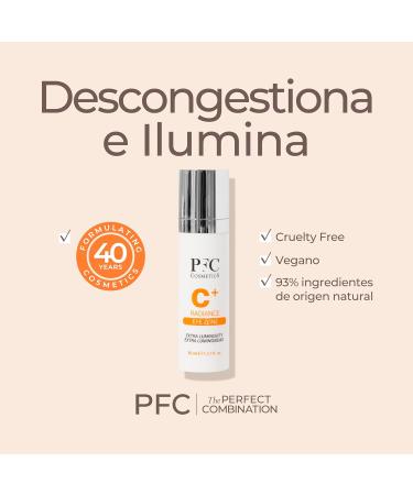 PFC Eye Contour with Vitamin C+ and Hyaluronic Acid 30 ml. It Reduces Puffiness and Wrinkles. Anti-aging. Antioxidant. Decongestant. Moisturizing - Buy Online on GoSupps.com