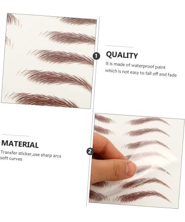 FOMIYES 20 Sheets Waterproof Eyebrow Stickers Temporary Eyebrow Tattoos Brown 6d Hair-like Eyebrows Stickers - Buy Online on GoSupps.com