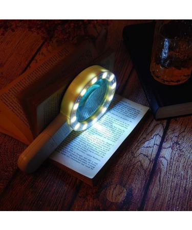 Magnifiers Magnifying Glass with Light 30X Handheld Large Magnifying Glass 12 Led Illuminated Lighted Magnifier Compatible with Macular Degeneration Seniors Reading Soldering in - Buy Online on GoSupps.com