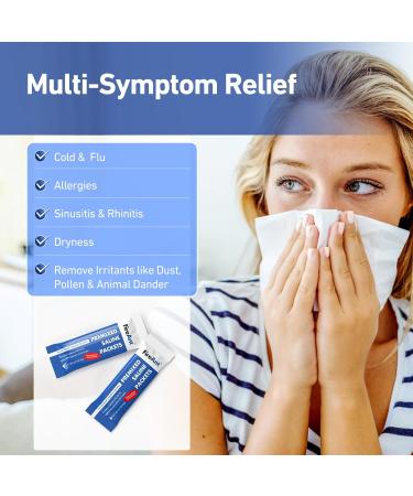 FireAnt Saline Packets Sinus Rinse 90 Premixed Neti Pot Salt Packets for Nasal Rinse All Natural Pharmaceutical Grade and PH Balanced - 90 Count - Buy Online on GoSupps.com