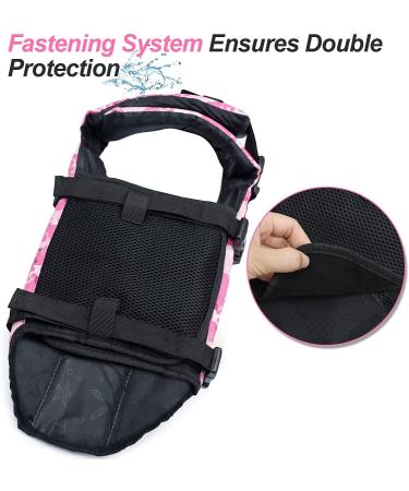 Vivaglory Ripstop Dog Rescue Vest - Camouflage Pink XL (78-96cm) for Small Medium Dogs | Improved Buoyancy & Visibility | International Shipping - Buy Online on GoSupps.com