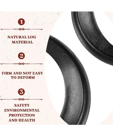 Moon Hairpin Fashion Moon Hair Stick Wooden Lightweight Accessories 2 Sizes Carved for Long Hair (Black) - Buy Online on GoSupps.com