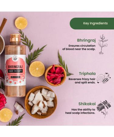 Bhringraj Hair Therapy 2 in 1 Herbal Shampoo & Conditioner - Nourishing Hair Care with Bhringraj Reetha Shikakai Triphala & Brahmi | 200 ML - Buy Online on GoSupps.com